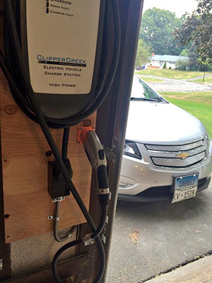 Chevy volt with HCS charging station