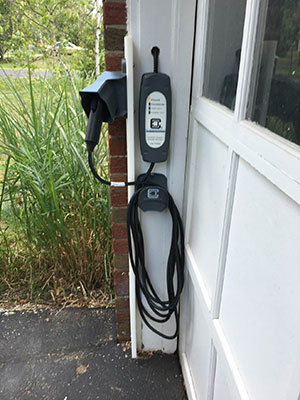 Residential installation of LCS EVSE and cable cradle Gordon