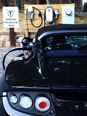 North Fork Mountain Inn VA Tesla roadster ev charging