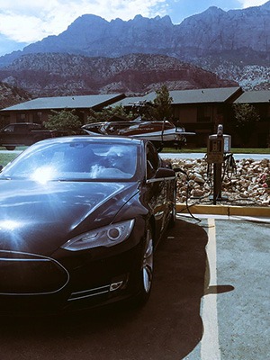 Tesla charging Marriot ClipperCreek