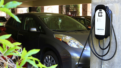 ClipperCreek HCS Station Installed at UC Davis Parking Garage Providing EV Charging for University Students