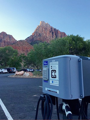 ClipperCreek EV Charging at Zion National Park Visitor Center 2