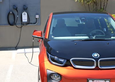 Orange BMW Charging with ClipperCreek HCS-D40 EV Charging Station 2019
