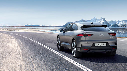 2019 Jaguar I-Pace Gray on the Road